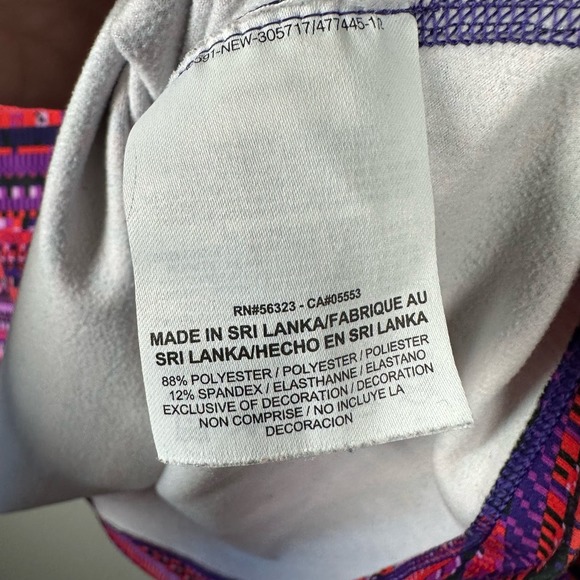 Nike Pro Dri-Fit Large Red Purple Black 1/2 Zip Long Sleeve Pullover - Picture 4 of 5